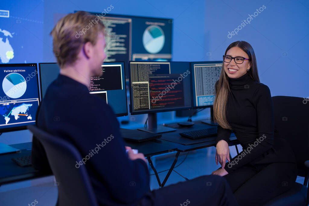 Security monitoring screens operating 24 7